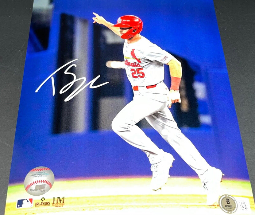 Thomas Saggese Cardinals Autographed Signed 8x10 Photo Beckett Witness  1st HR