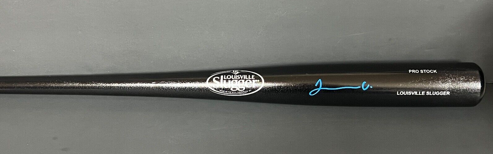 Joendry Vargas Dodgers Auto Signed Black Bat Beckett Witness Louisville Slugger