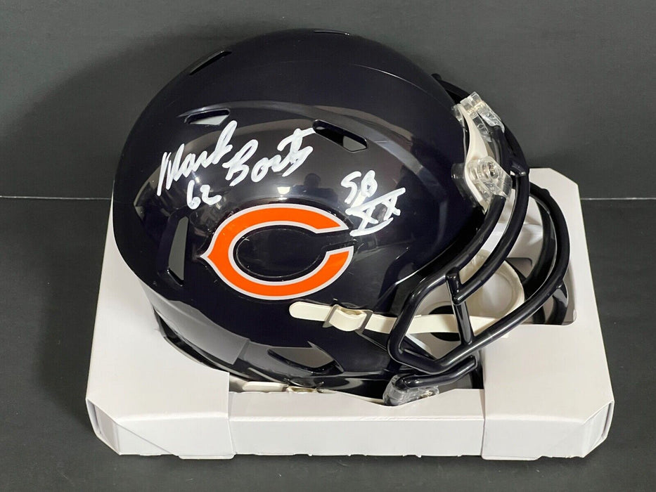 Mark Bortz Chicago Bears Signed Mini Helmet SBXX Champs -