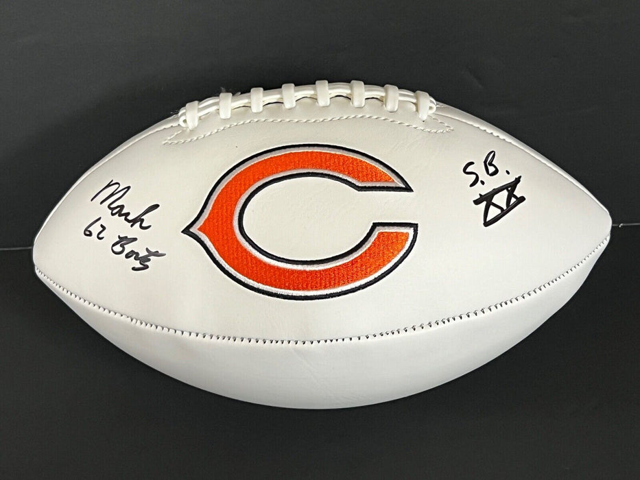 Mark Bortz Chicago Bears Auto Signed Logo Football SBXX