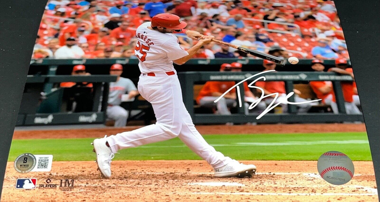 Thomas Saggese Cardinals Autographed Signed 8x10 Photo Beckett Witness  1st Hit