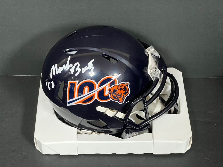 Mark Bortz Chicago Bears 100th Anniversary Signed Mini Helmet