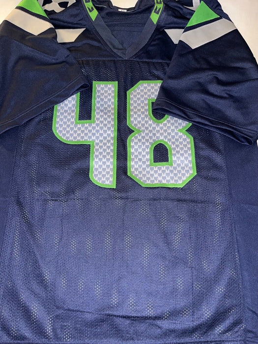 Tyrice Knight Seahawks Autographed Signed Blue Custom Jersey Beckett Go Hawks