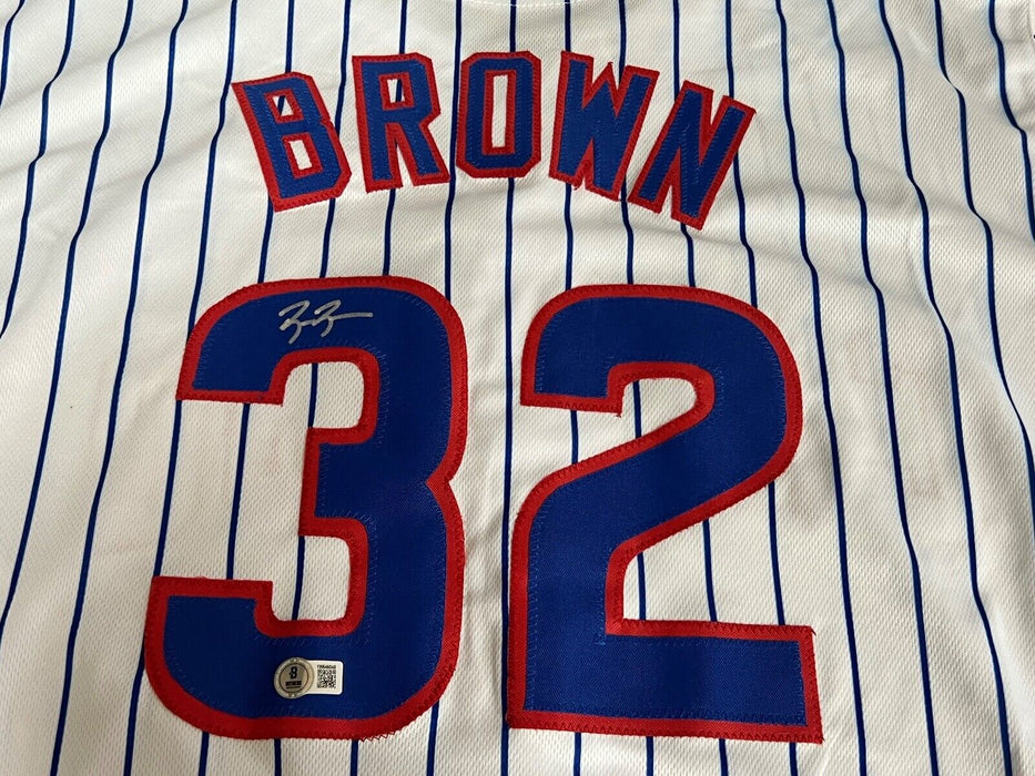 Ben Brown Cubs Auto Signed Jersey Custom Beckett Witness HOLOGRAM Home .