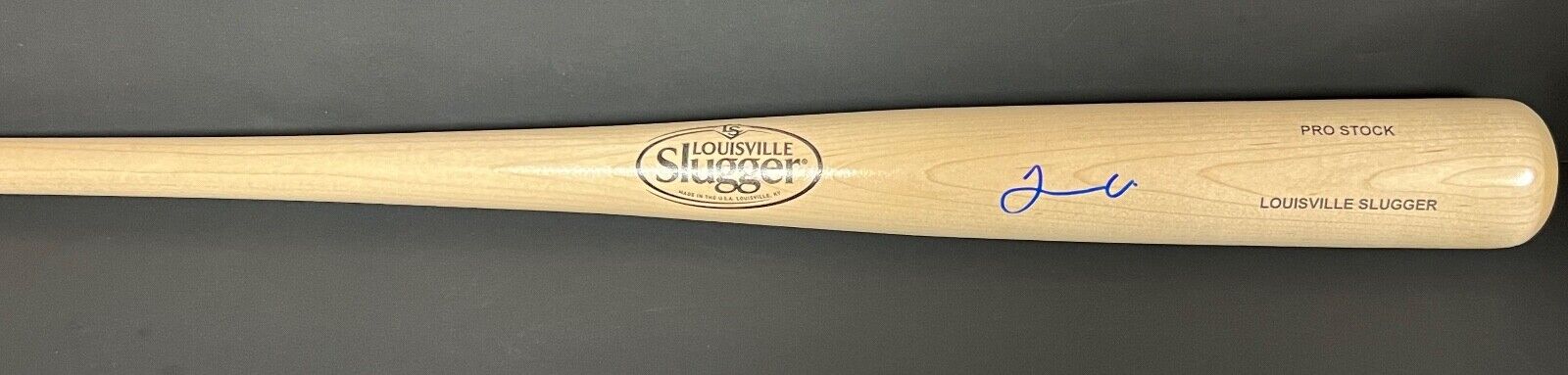 Joendry Vargas Dodgers Auto Signed Blonde Bat Beckett Witness Louisville Slugger