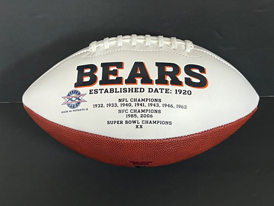 Mark Bortz Chicago Bears Auto Signed Logo Football SBXX