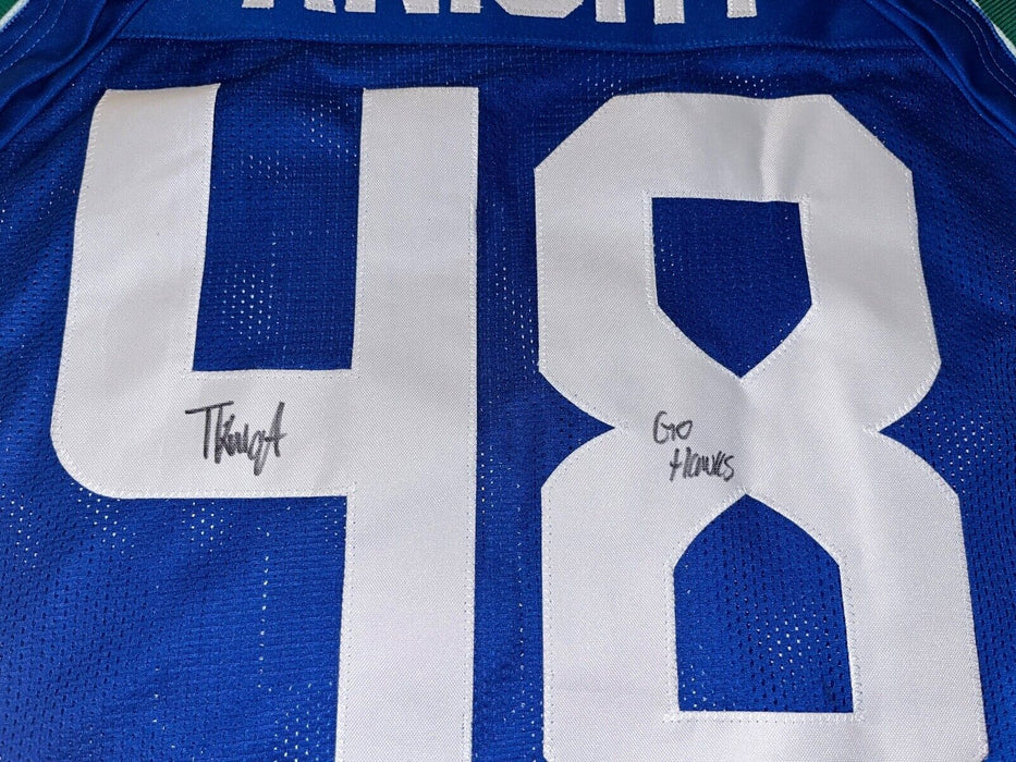 Tyrice Knight Seahawks Auto Signed Throwback Custom Jersey Beckett Go Hawks