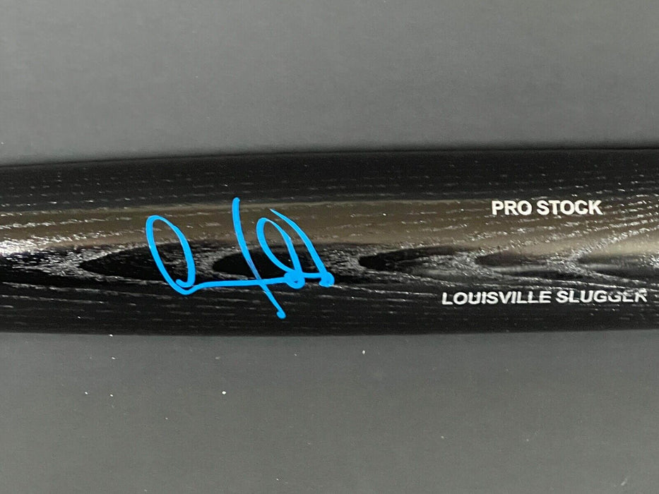 Andy Pages Dodgers Auto Signed Black Bat Beckett Witness Louisville Slugger