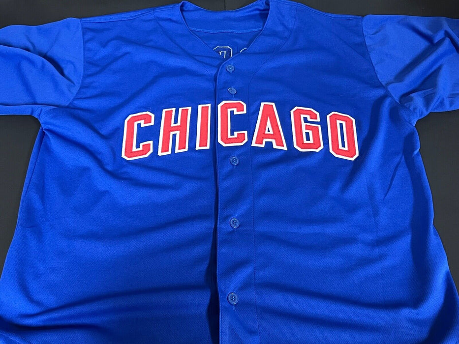 Ben Brown Cubs Auto Signed Jersey Custom Beckett Witness HOLOGRAM Blue