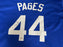 Andy Pages Dodgers Auto Signed Custom Jersey PSA Witness Hologram Blue 44