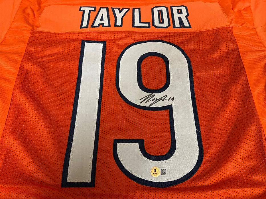 Tory Taylor Chicago Bears Autographed Signed Orange Jersey Beckett Witness Holo