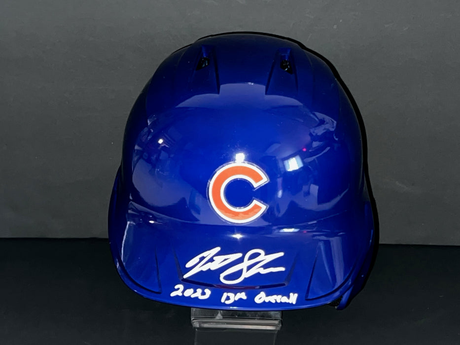 Matt Shaw Chicago Cubs Autographed Signed Full Size Helmet Beckett WITNESS