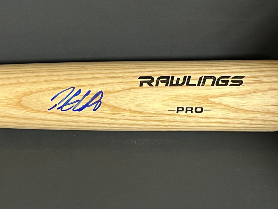 Pete Crow-Armstrong Cubs Auto Signed Engraved Bat Beckett Rookie COA Blonde .