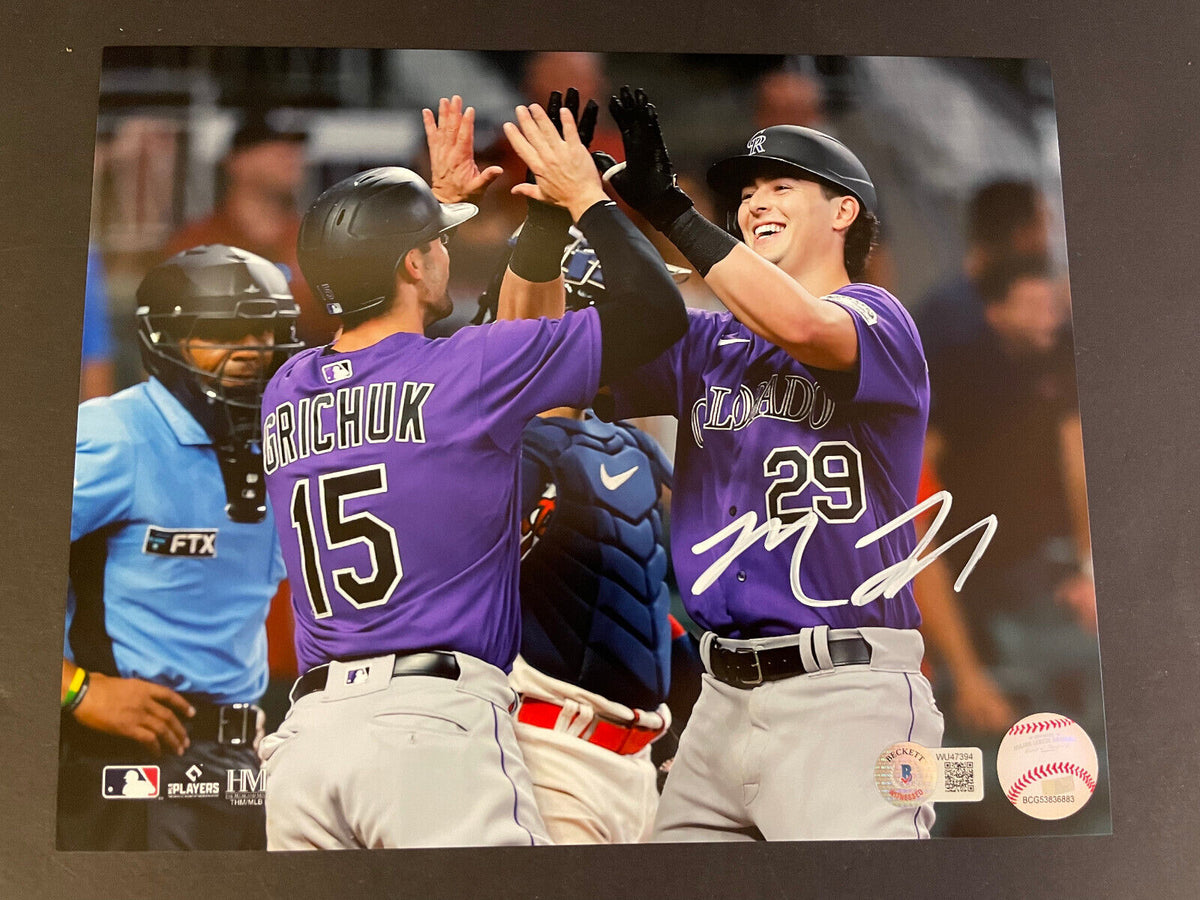 Michael Toglia Rockies Auto Signed 8x10 Photo Beckett WITNESS Hologram ...