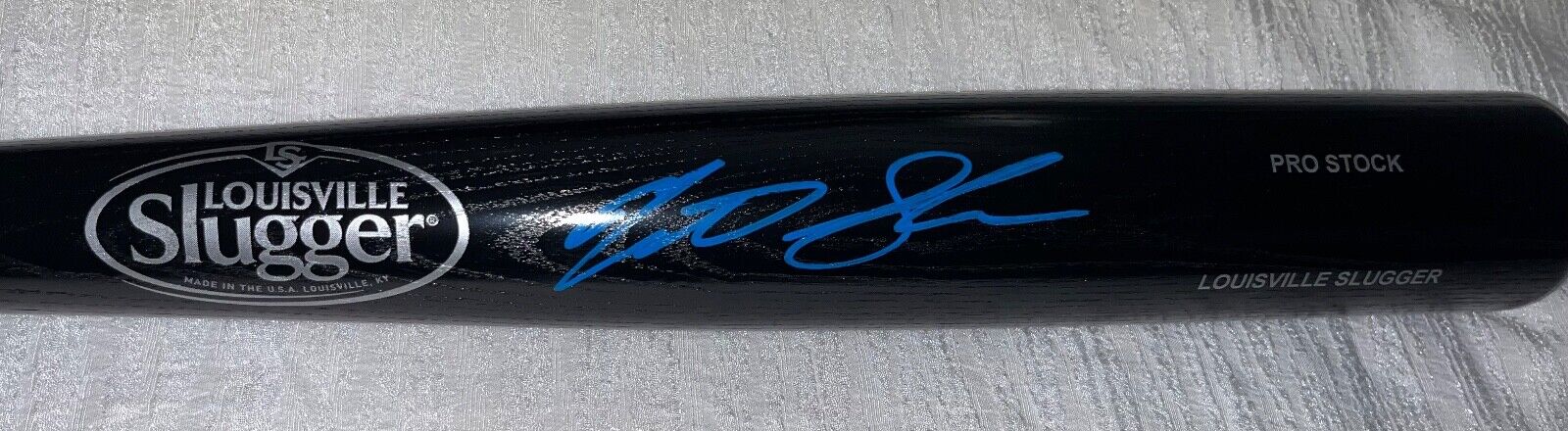 Matt Shaw Cubs Signed Black Louisville Slugger Bat Beckett Witness Hologram