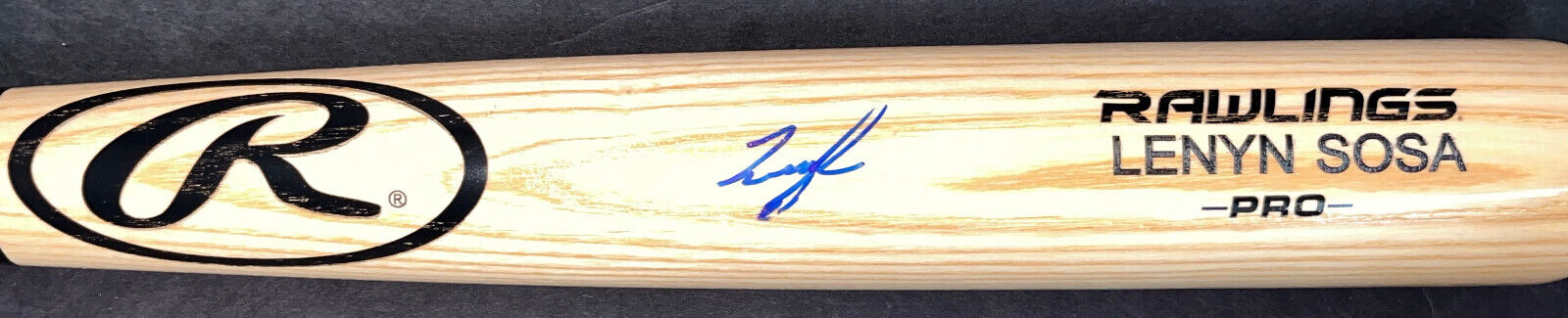 Lenyn Sosa Chicago White Sox Signed Engraved Bat Beckett Witness COA Blonde