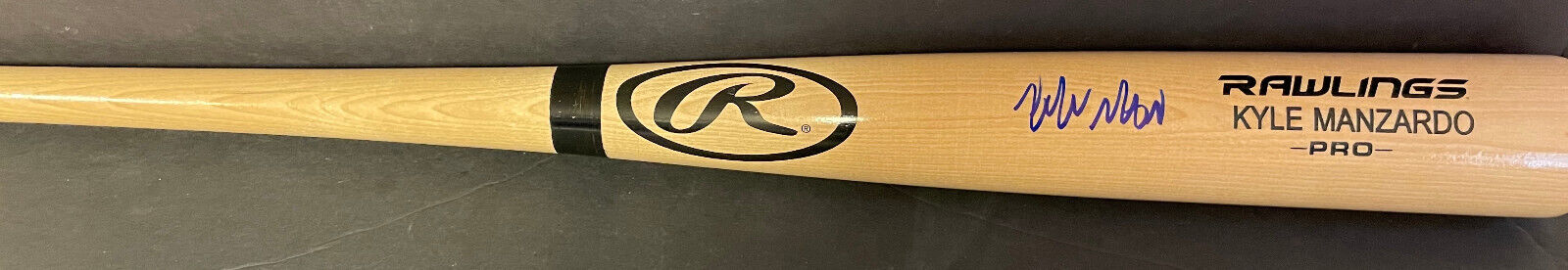 Kyle Manzardo Cleveland Guardians Auto Signed Engraved Blonde Bat Beckett Rookie COA