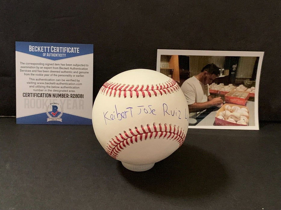 Keibert Ruiz Dodgers FULL NAME Autographed Signed Baseball BECKETT ROOKIE COA