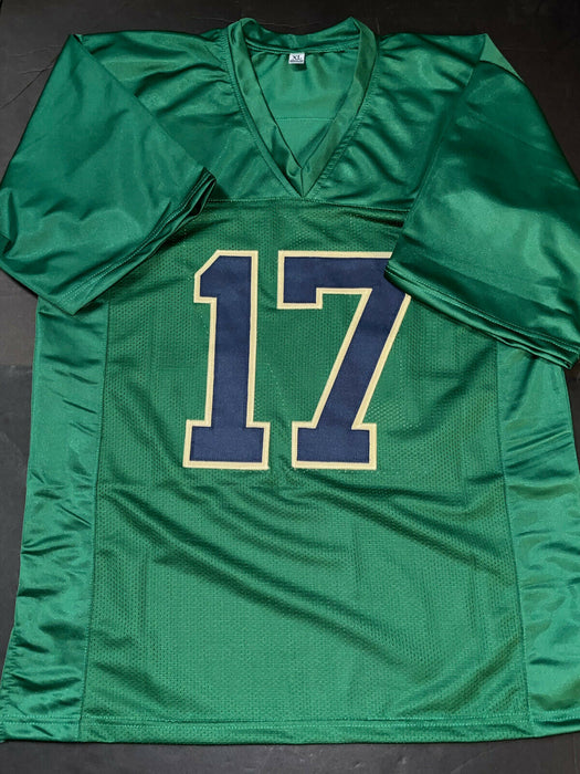 Jaylen Sneed Notre Dame Irish Auto Signed Green Jersey JSA COA