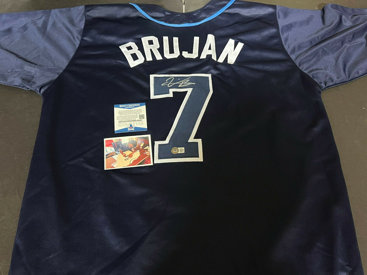 VIDAL BRUJAN AUTHENTIC AUTOGRAPHED COLUMBIA BLUE RAYS JERSEY – The