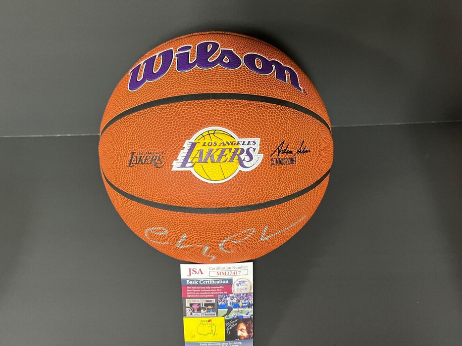 Chevy Chase Fletch Los Angeles Lakers Auto Signed Wilson Basketball JSA COA