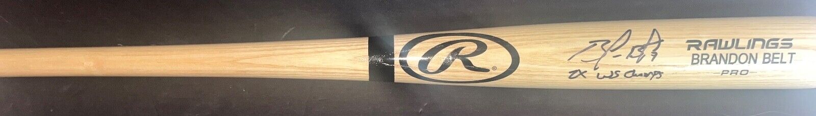 Brandon Belt Blue Jays Giants Auto Signed Bat Beckett Hologram 2 x WS Champ .