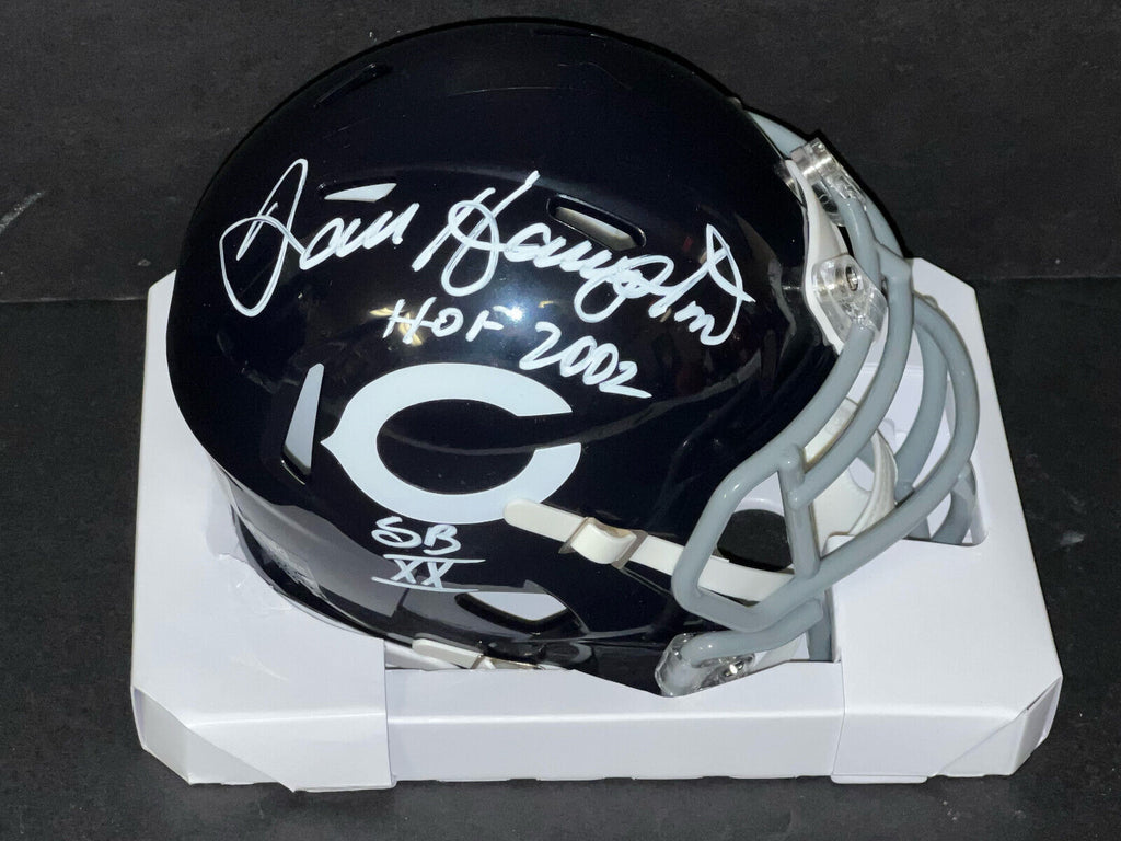 Dan Hampton Autographed Chicago Bears Mini Helmet Inscribed HOF 2002