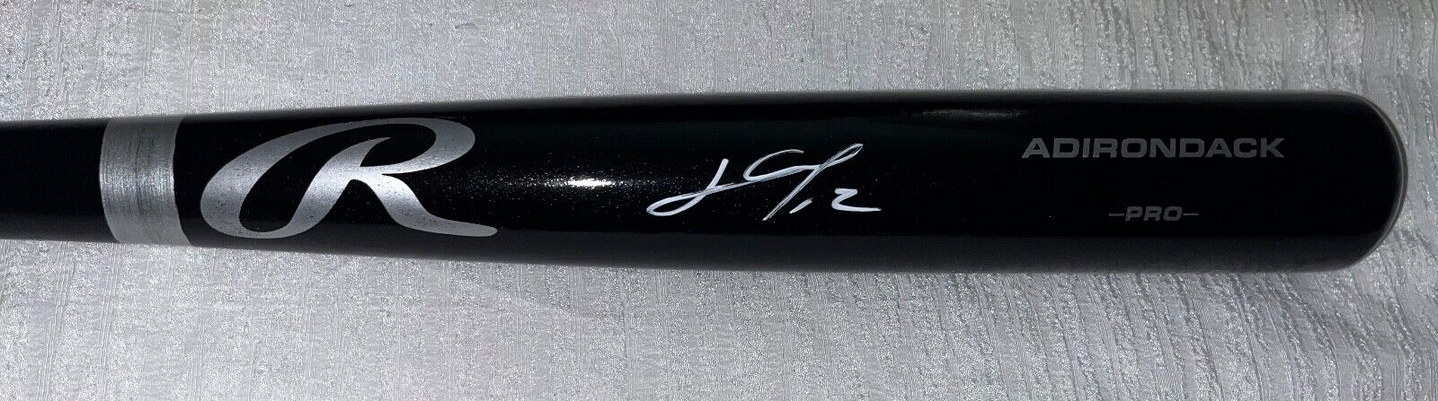 Lourdes Gurriel Diamondbacks Signed Bat Beckett Witness Hologram Black .