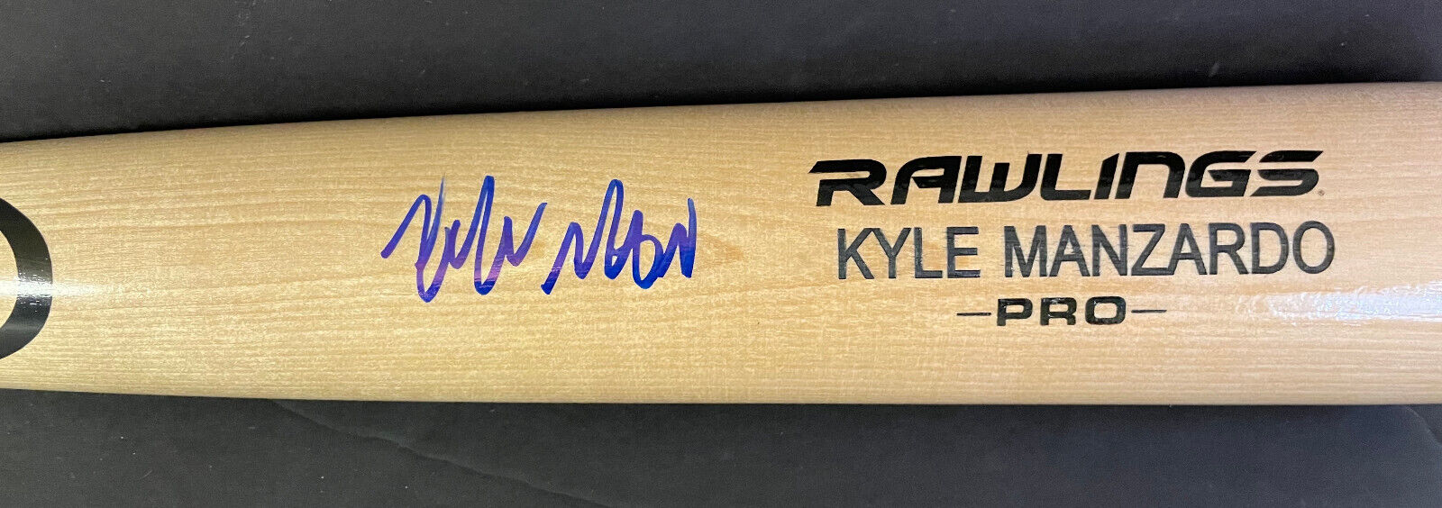 Kyle Manzardo Cleveland Guardians Auto Signed Engraved Blonde Bat Beckett Rookie COA