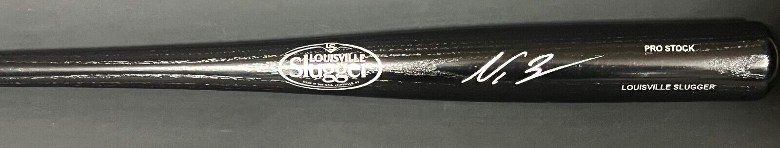 Nazzan Zanetello Red Sox Auto Signed Engraved Black Bat Beckett Holo LS