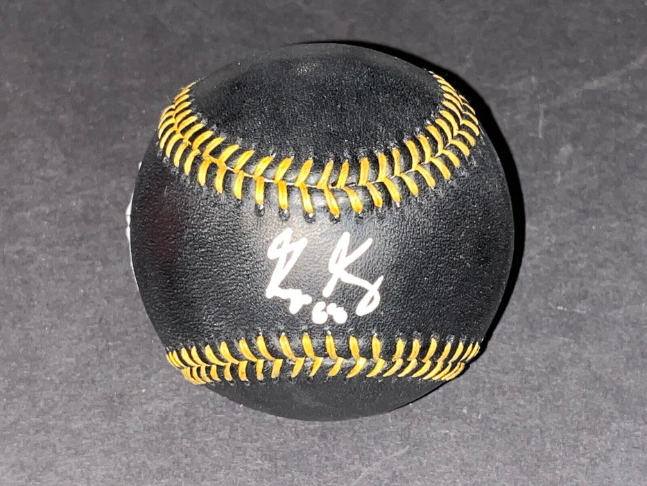 George Kirby Mariners Auto Signed Black Baseball Beckett Witness Hologram