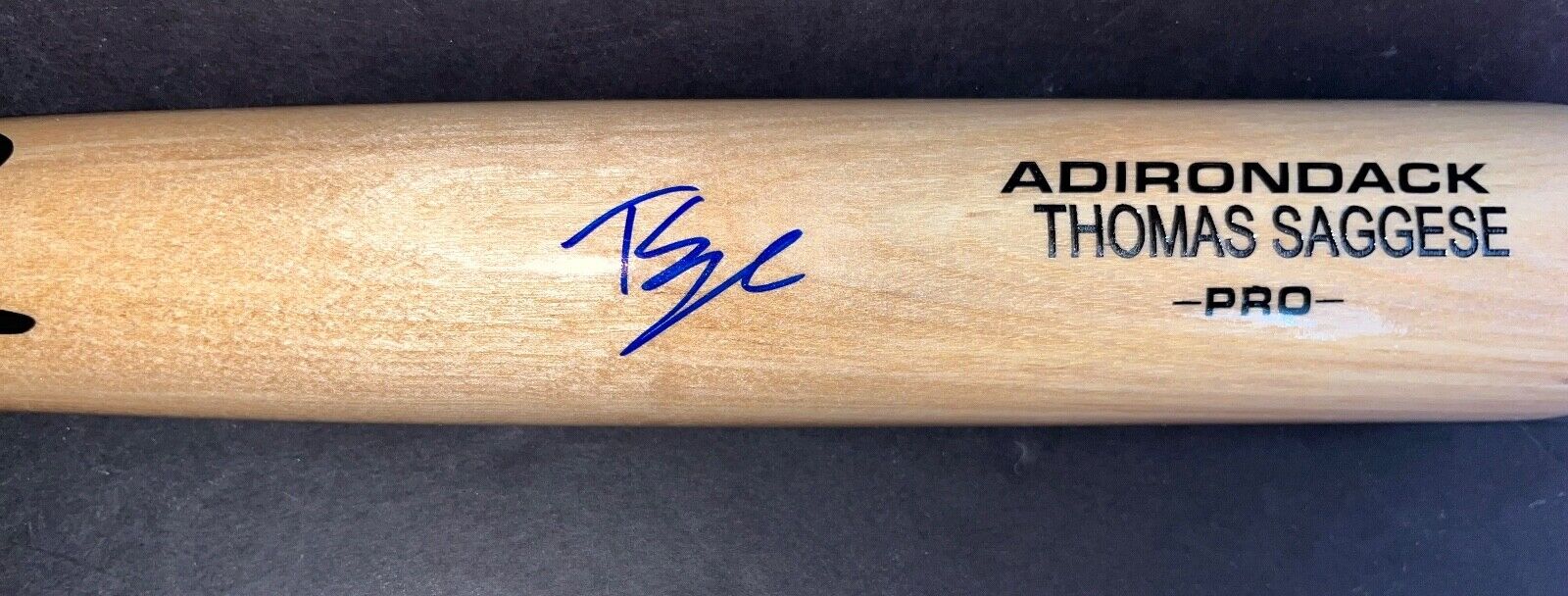 Thomas Saggese Cardinals Auto Signed Engraved Blonde Bat Beckett Rookie Holo