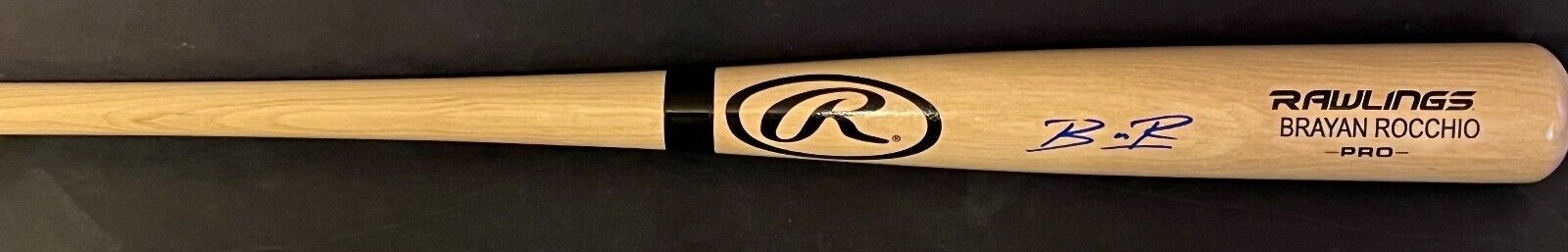 Brayan Rocchio Guardians Signed Engraved Bat Beckett Hologram Blonde