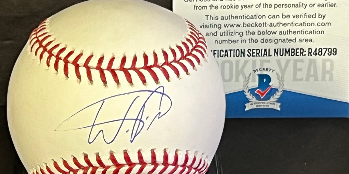 Wander Franco Tampa Bay Rays Autographed Signed MLB Baseball BECKETT ROOKIE  COA